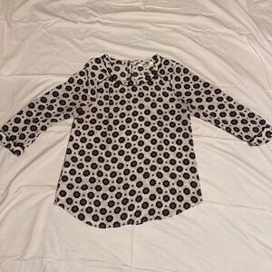 Vintage Print Longsleeve Blouse